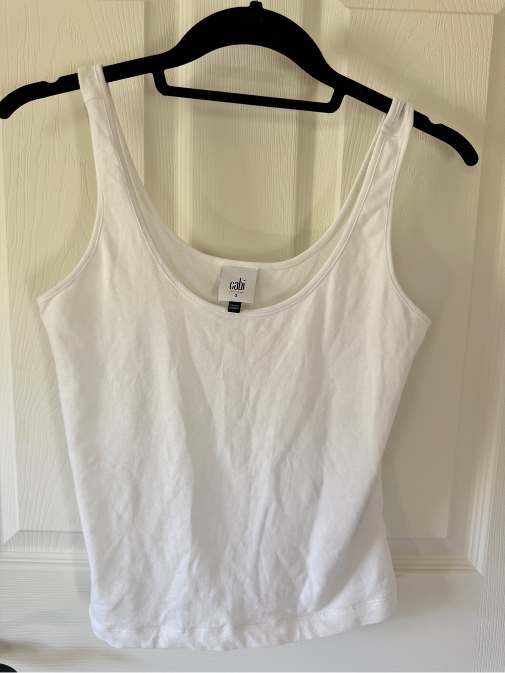 CAbi White Scoop Neck Tank Top
